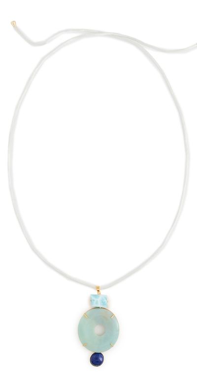 Jennifer Behr Jennifer Behr Devon Necklace Aquamarine One