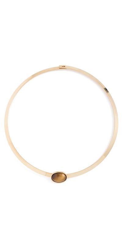 Jennifer Behr Jennifer Behr Elaine Collar Necklace Tigers Eye One