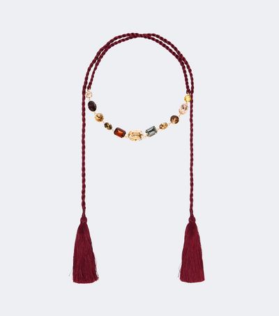 Jennifer Behr Jennifer Behr Leah crystal--embellished silk necklace