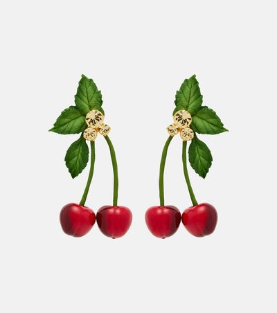 Jennifer Behr Jennifer Behr Maraschino embellished drop earrings