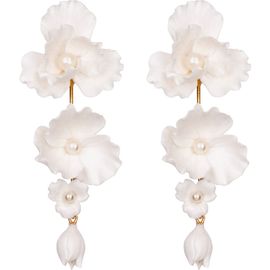 Jennifer Behr Jennifer Behr Mariam Floral & Faux Pearl Drop Earrings