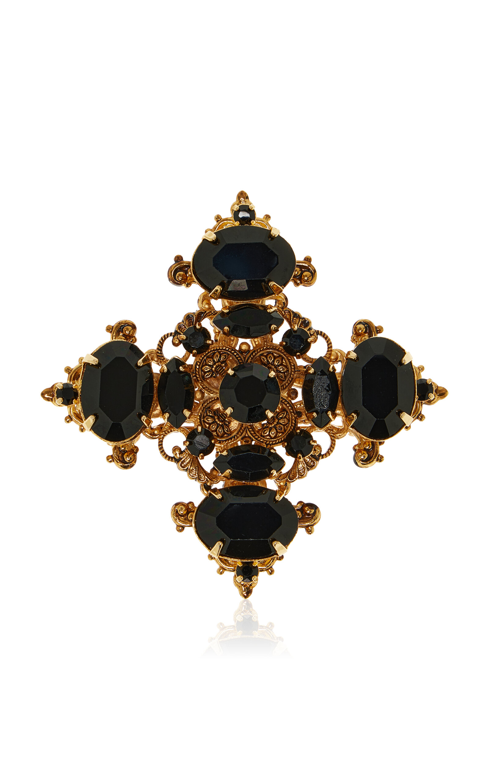Jennifer Behr Jennifer Behr Vicenta GoldTone Glass Brooch
