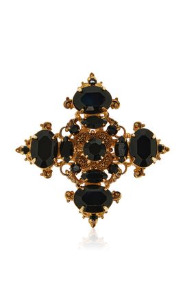 Jennifer Behr Jennifer Behr Vicenta GoldTone Glass Brooch