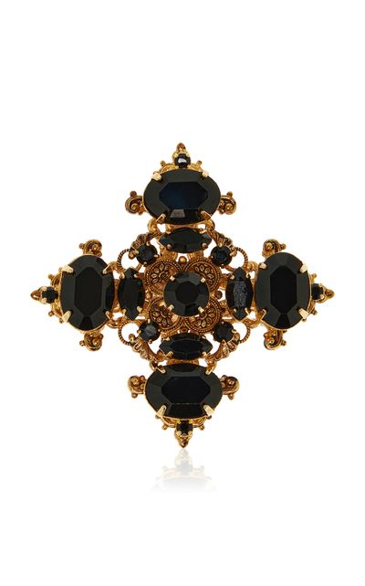 Jennifer Behr Jennifer Behr Vicenta GoldTone Glass Brooch