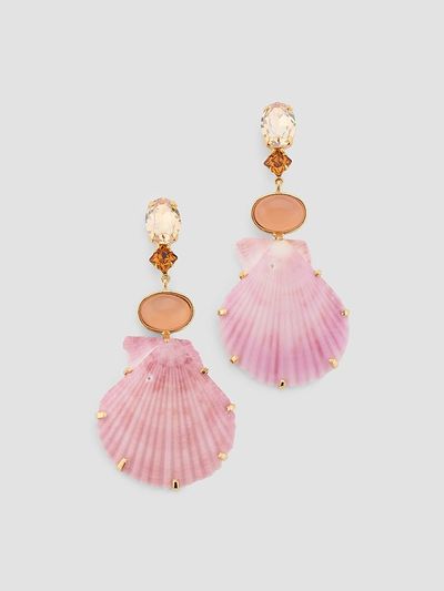 Jennifer Behr Women's Adrielle 18K-Gold-Plated & Mixed-Media Shell Drop Earrings
