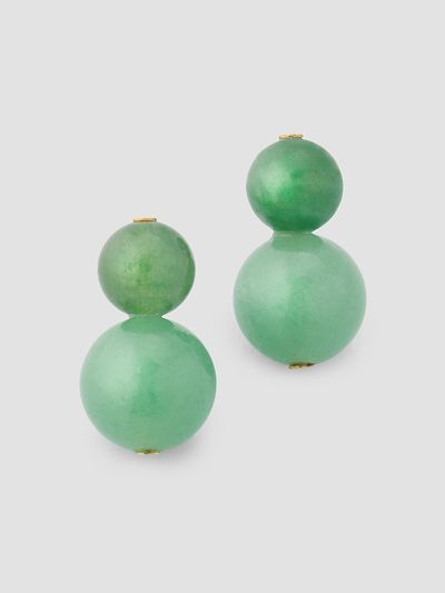 Jennifer Behr Women's Cara 18K-Gold-Plated & Aventurine Beaded Drop Earrings