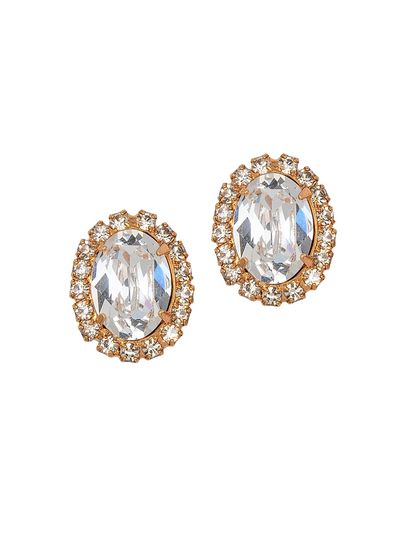 Jennifer Behr Women's Clara 18K-Gold-Plated & Crystal Earrings