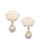 Jennifer Behr Women's Isola 18K-Gold-Plated, Seashell & Imitation Pearl Drop Earrings - 1