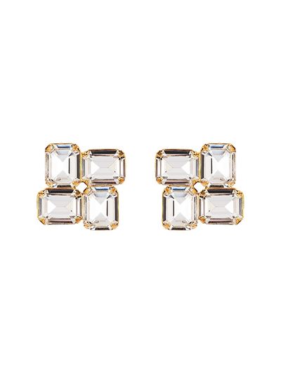 Jennifer Behr Women's Piccolo 18K-Gold-Plated & Crystal Stud Earrings