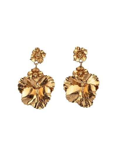 Jennifer Behr Women's Samara 18K-Gold-Plated Flower Drop Earrings