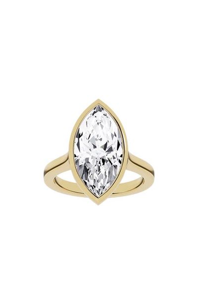 Jennifer Fisher Jennifer Fisher 18K Gold Marquise Lab Created Diamond Solitaire Ring - 6.0 ctw (Nordstrom Exclusive)
