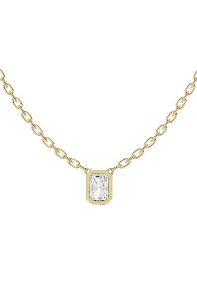 Jennifer Fisher Jennifer Fisher 18K Gold Radiant Lab Created Diamond Pendant Necklace (Nordstrom Exclusive)
