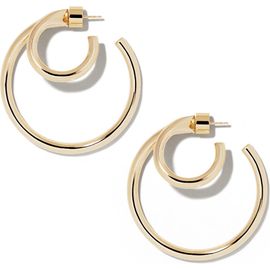 Jennifer Fisher Jennifer Fisher Double Lilly Baby Hoops, 1.5-Inch