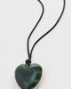 Jennifer Fisher Jennifer Fisher Heart Leather Cord Necklace Green Moss One - 2