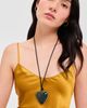 Jennifer Fisher Jennifer Fisher Heart Leather Cord Necklace Green Moss One - 3