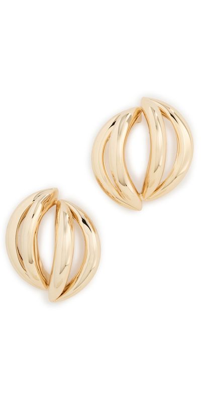 Jennifer Fisher Jennifer Fisher Interlocking Small Earrings Yellow Gold One