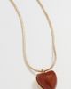 Jennifer Fisher Jennifer Fisher Puffy Heart Adjustable Choker Necklace Red Jasper One - 2