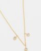 Jennifer Meyer Jewelry Jennifer Meyer Jewelry 18k Gold 3 Mini Diamond Bezel Dangle Necklace Gold One - 2