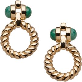 Jennifer Zeuner Jennifer Zeuner Davis Malachite Hoop Drop Earrings