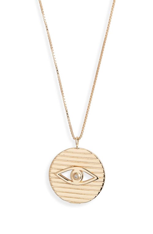 Jennifer Zeuner Jennifer Zeuner Stassi Diamond Evil Eye Pendant Necklace