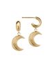 Jennifer Zeuner Women's Apollo 18K-Gold-Plated Crescent Moon Drop Earrings - 1