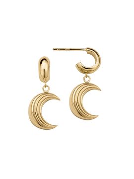 Jennifer Zeuner Women's Apollo 18K-Gold-Plated Crescent Moon Drop Earrings