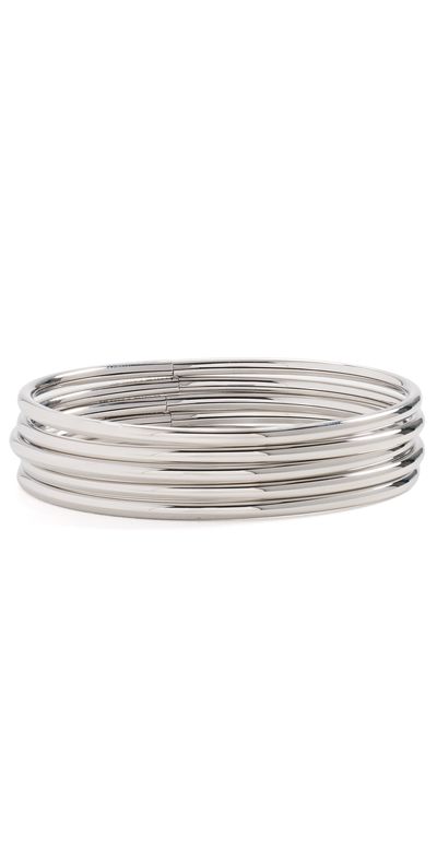 JENNY BIRD JENNY BIRD Dane Bangle Set 5 Pack High Polish Platinum One