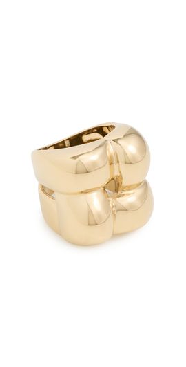 JENNY BIRD JENNY BIRD Mega Woven Square Ring High Polish Gold