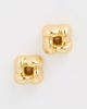 JENNY BIRD JENNY BIRD Mini Woven Square Earrings High Polish Gold One - 2