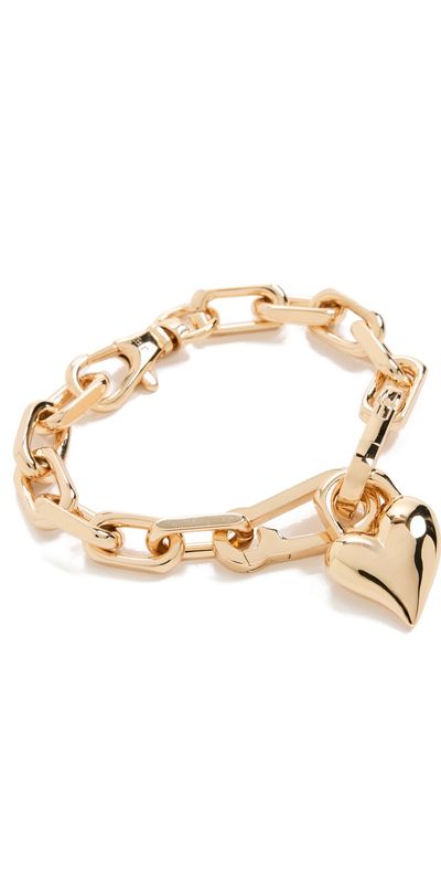 Jenny Bird Jenny Bird Padlock Heart Chain Bracelet High Polish Gold One Size