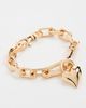 Jenny Bird Jenny Bird Padlock Heart Chain Bracelet High Polish Gold One Size - 2