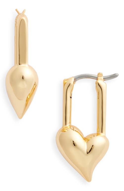 JENNY BIRD JENNY BIRD Padlock Heart Huggie Hoop Earrings