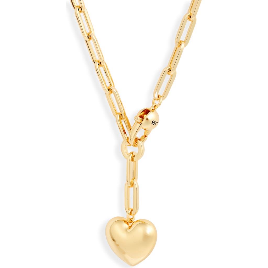 JENNY BIRD JENNY BIRD Puffy Heart Charm Paper Clip Chain Necklace