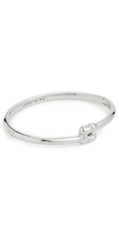 JENNY BIRD JENNY BIRD Slim Woven Square Bangle Platinum