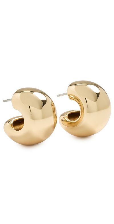 JENNY BIRD JENNY BIRD Small Gemma Hoops High Polish Gold One