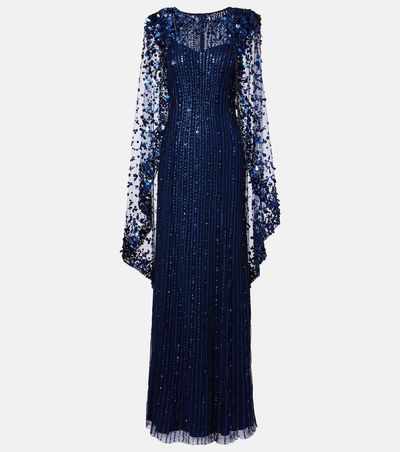 Jenny Packham Jenny Packham Caped embellished gown