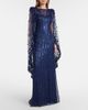 Jenny Packham Jenny Packham Caped embellished gown - 2