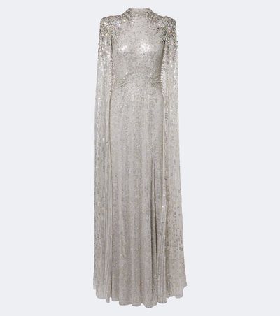 Jenny Packham Jenny Packham Dakota embellished caped gown