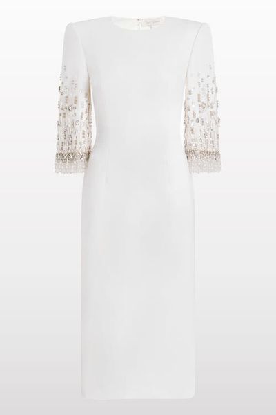 Jenny Packham Jenny Packham Ebba Crystal-Embellished Midi Dress