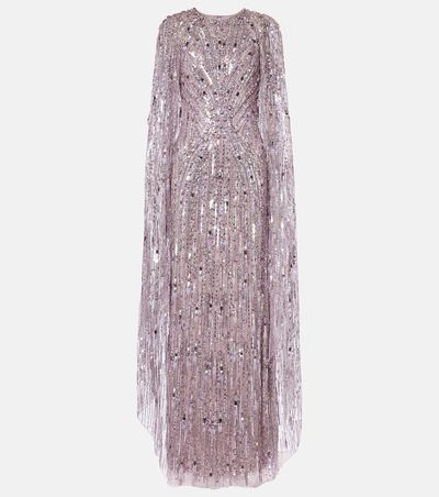 Jenny Packham Jenny Packham Elio embellished caped gown