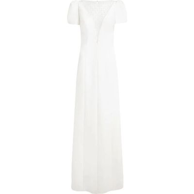 Jenny Packham Jenny Packham Empress puff-sleeve crystal-embellished maxi dress