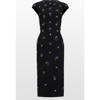 Jenny Packham Jenny Packham Hydra embellished cap-sleeve midi dress