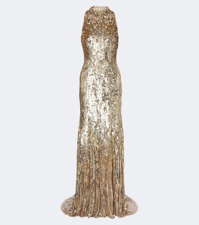 Jenny Packham Jenny Packham Kimiko embellished halterneck gown