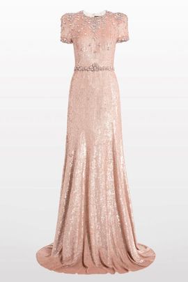 slim fit dress slacks Gold Rush Floor-Length Dress