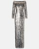 Jenny Packham Jenny Packham Marine sequined off-shoulder gown - 1