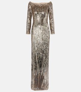gray long bridesmaid dresses Silver And Gray Long V-neck Sparkly Beading Prom Dresses Women Dresses main image 1