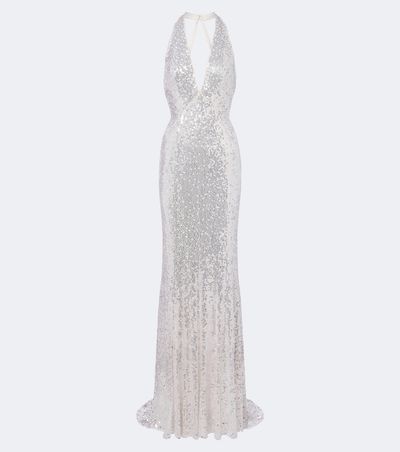 Jenny Packham Jenny Packham Mermaid sequined halterneck gown