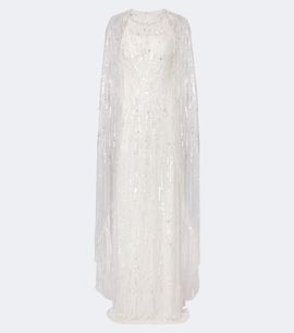 Jenny Packham Jenny Packham Nirvana caped embellished gown