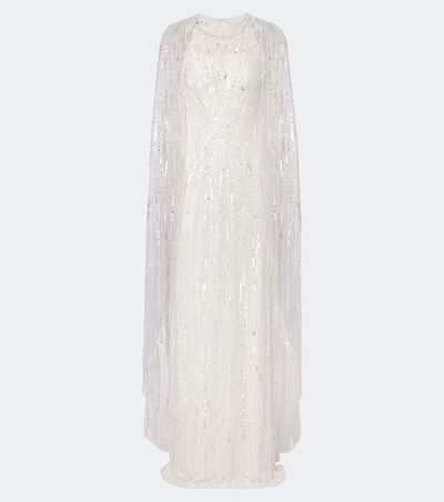 Jenny Packham Jenny Packham Nirvana caped embellished gown