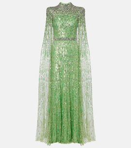 Jenny Packham Jenny Packham Opera embellished caped gown